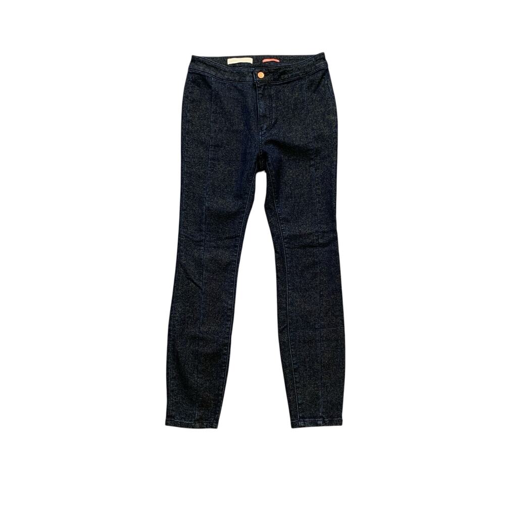 Pilcro Leggings Womens 28 Dark Denim High Rise Shimmer Zip Fly Stretch Jeggings